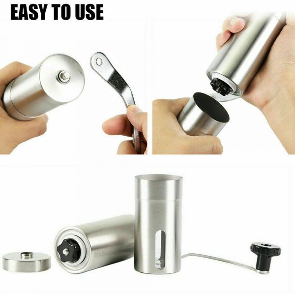 Hand Crank Pepper Conical Burr Grinder Coffee Beans Mill Muller Stainless Steel - Image 9